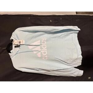 Adidas  Light Blue Hoodie Sweatshirt Large
